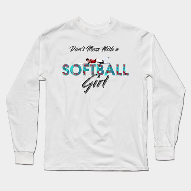 Softball Girl Long Sleeve T-Shirt by teepossible